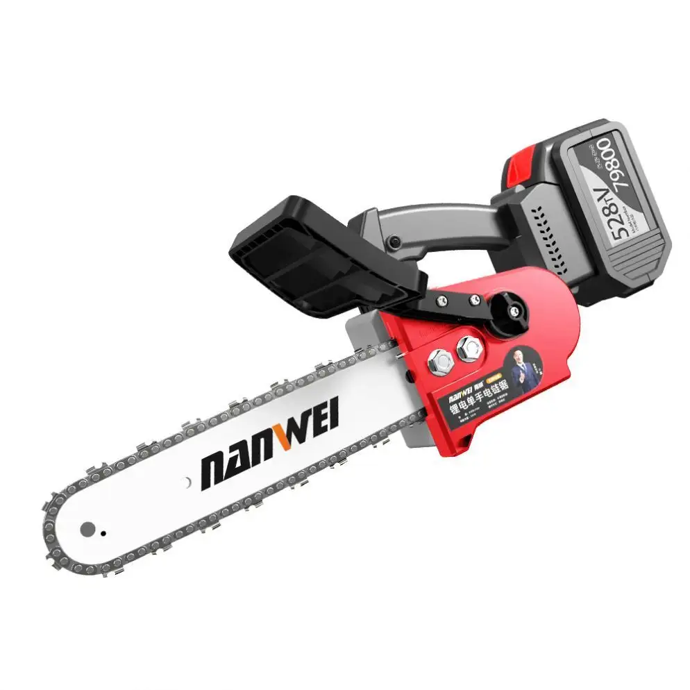 Hand Held Tool 10/12/16inch Powerful Motivation Outdoor Logging Install 2 Batteries Industrial Electric Chain Saw