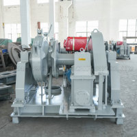 Treuil hydraulique certifié par ABS de protection de surcharge à double vitesse horizontale marine de 15 tonnes/guindeau/palan/remorqueur