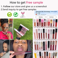 Contenant de gloss à lèvres rond en marque privée, 3,5 ml, 5 ml, rose transparent, emballage cosmétique de luxe, tube, logo personnalisé et boîte, vente en gros