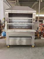 Machine à rôtir verticale automatique à charbon de bois pour poulet, modèle commercial, four à barbecue