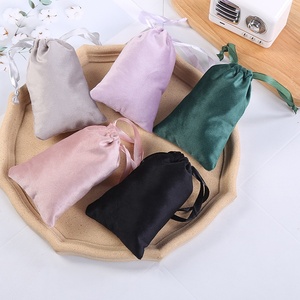 Bolsas con cordón de terciopelo de colores mezclados de 8*10cm de tamaño pequeño, regalo de boda suave y bolsas de Runas de Tarot, productos de impresión de embalaje en stock - Product Image 4