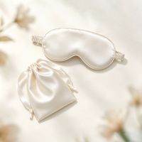 Masque de sommeil occultant en soie OEM, doux et respirant, cadeau promotionnel, logo personnalisé, boîte blanche pour vente en gros, en vrac, décontracté, multi-occasions