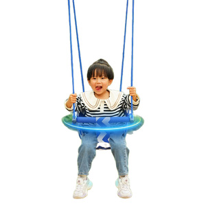 Chaise suspendue pour enfants de haute qualité pour l'extérieur, balançoire en toile pour bébé, siège de balançoire en bois réglable pour bébé, aire de jeux - Product Image 6