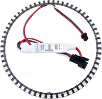 Module LED circulaire à pixels RGB pleine couleur DC5V, circuit intégré WS2812, LED SMD 5050 avec contrôleur LED Sp002e