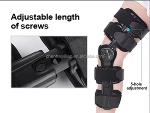 Rodilleras ortopédicas médicas ajustables, órtesis <span class=keywords><strong>articulada</strong></span>, abrazadera de doble bisagra, soporte protector de <span class=keywords><strong>rodilla</strong></span> de un tamaño - Product Image 5