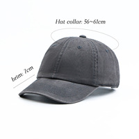 Casquette de baseball vintage en coton délavé et vieilli, style « Dad Hat », avec fermeture arrière à boucle métallique réglable, multicolore, vierge, pour usage quotidien