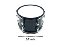 10-inch Electronic Tom Drum with Black Bright Stars and Silent Mesh Is Used to Perform Percussion Instruments on the Spot.