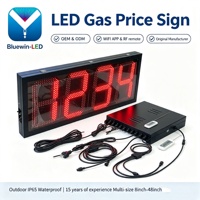 Pantalla LED de 7 Segmentos para Precios, Tablero de Precios de 4 Dígitos 8.888, Tablero de Visualización de Precios de Combustible para Gasolinera