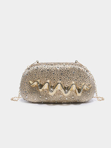 Crystal Shell Clutch Bag with Chain Strap Sparkling Beaded Evening Party Purse for Women Elegant Diamond Evening Clutch Bag 2026 - Product Image 1