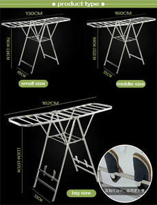 Séchoir à <span class=keywords><strong>linge</strong></span> pliable à 2 niveaux en métal, robuste, avec support en forme <span class=keywords><strong>d</strong></span>'ailes de papillon, séchoir à <span class=keywords><strong>linge</strong></span> pliable - Product Image 6