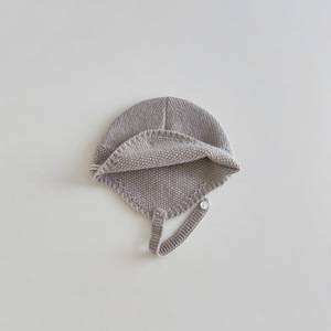 قبعة أطفال كورية لطيفة للجنسين للخريف والشتاء، قبعة محبوكة بأزرار، قبعة رقيقة لحماية الأذن للرضع، قابلة للارتداء فوق الملابس، مصنوعة من السباندكس/القطن، مقاس 48-50 سم - Product Image 4