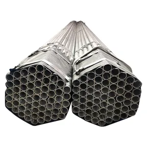 Venta caliente ASTM A53 Erw soldado redondo de acero Ppe soldadura Tubo negro suave fabricante de tubos de acero al carbono para Material de construcción