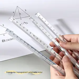 Plastic Scale Rulers For School Kids Stationery Drafting Supplies Architectural Scale Triangular Ruler Study Accessories Ruler