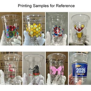 Gobelets en plastique jetables transparents pour boissons froides avec logo personnalisé, 8oz, 9oz, 10oz, 12oz, 20oz, 24oz, 16oz, pour la promotion - Product Image 6