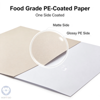 Fabricant de rouleaux de papier blanc et brun de haute qualité, enduits d'un côté de PE, 41 g/m², 56 g/m², 95 g/m², avec logo imprimé, fournis directement par l'usine chinoise