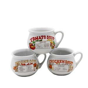 Taza de Sopa Redonda Grande de <span class=keywords><strong>Cerámica</strong></span> en Forma de 1 para Niños, <span class=keywords><strong>Vajilla</strong></span> de <span class=keywords><strong>Gres</strong></span> para Uso Diario y Fiestas - Product Image 1