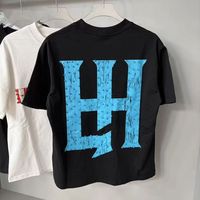 Camiseta de Manga Corta de Algodón Puro con Estampado de Letras Básico de Color Sólido para Parejas, Estilo Moderno