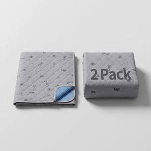 2 Paquetes de Tapetes Absorbentes Reutilizables para Entrenamiento de <span class=keywords><strong>Perros</strong></span>, Lavables, con Estampado de Huesos, Antideslizantes, <span class=keywords><strong>Protector</strong></span> de Piso para <span class=keywords><strong>Perros</strong></span> - Product Image 5