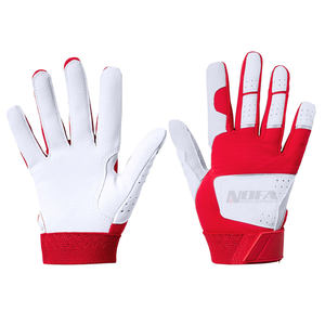 Gants de frappe de baseball en cuir souple et respirant avec meilleur logo personnalisable Position extérieure blanche pour une utilisation en extérieur - Product Image 5