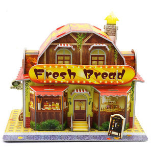 Puzzle 3D personnalisé en gros, modèle de château, <span class=keywords><strong>maison</strong></span> de poupée, puzzles 3D DIY - Product Image 4