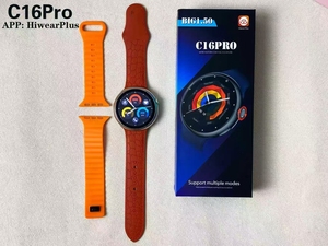 C16 Pro สมาร์ทวอทช์สำหรับผู้ชาย, ความละเอียดสูง1.50 ''ตรวจสอบสุขภาพหน้าจอพร้อมชุดสายนาฬิกาอั<span class=keywords><strong>จ</strong></span>ฉริยะ2ชุด - Product Image 6