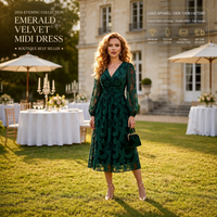 Robe midi transparente sur mesure pour les occasions spéciales du club féminin Symphony Vineyard Lunch, destinée aux maisons de mode