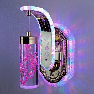 Lámpara de Pared LED de Lujo para Decoración de Interiores, Pantalla de Acrílico, Luz de Color Cambiable, Estilo Nórdico, para Pasillo, con Diseño Floral - Product Image 1