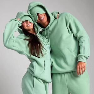 아이 마스크가있는 맞춤형 까마귀 양털 대형 후드 스웻셔츠 편안한 스트리트웨어 풀오버 남여 공용 - Product Image 1