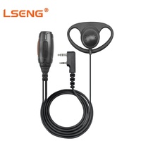 Yüksek Dayanıklılıklı D Şekilli Walkie Talkie Kulaklığı, Kenwood Serisi / Baofeng UV-5R BF 888S İki Yönlü Telsiz için LED Göstergeli PTT ve Mikrofonlu