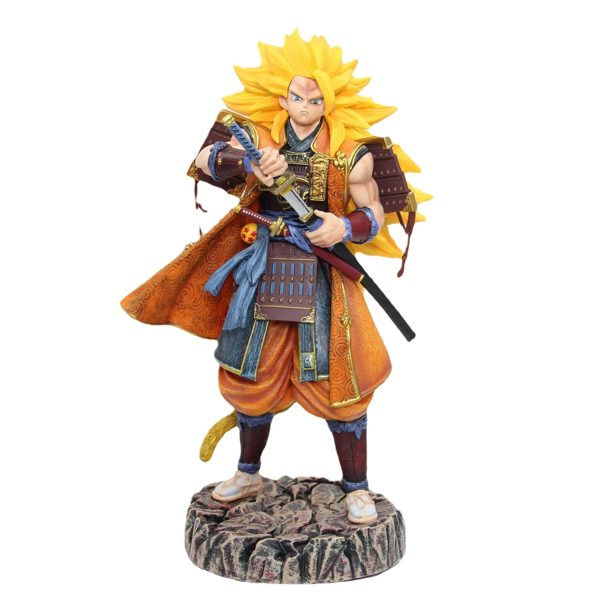 Super saiyan 3 Goku dessiner épée statue debout Dragon Balls PVC jouet samouraï Anime figurine d'action