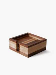 Ensemble de sous-verres en bois pour les plateaux de service de table à boissons au café avec un design unique d'Inde - Product Image 5