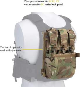 Pannello posteriore leggero Banger cerniera sulla custodia con supporto triplo Mag borsa di espansione tattica per gilet softair da caccia MOLLE - Product Image 2