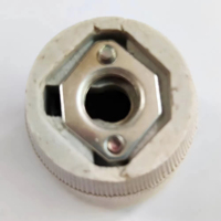 Base de lampe en laiton à deux couches de forme ronde avec dessus en métal 250v douille E27 de style à vis pour lampes en céramique de porcelaine support 2000W