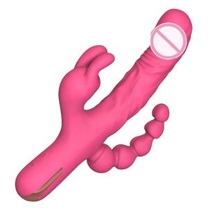Fabrik Großhandel 3 in <span class=keywords><strong>1</strong></span> Finger Patting G-Punkt Kaninchen Vibrator Sexspielzeug für Erwachsene Frau Klitoris Stimulator Klappe Dildo Vibrator - Product Image 1