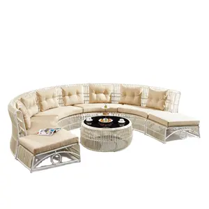 Outdoor möbel rattan sofa set möbel 7 sitzer designs