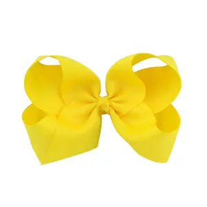 Solid Hair Bows With Clips Girls Kids Hair Clips Headwear Boutique Hair Accessories Hairgrips Hairclips For Girls