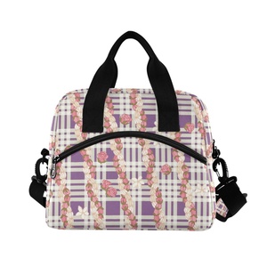 Sac isotherme réutilisable 15 L violet Palaka avec impression personnalisée Puakenikeni, sac à déjeuner Hawaï pour femmes et hommes - Product Image 2