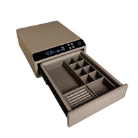 Coffre-fort de sécurité XAG-PGC1 maison boîte antivol petit coffre-fort empreinte digitale mot de passe porte unique coffre-fort bureau cuir argent coffre-fort