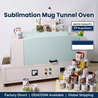 Mesin Oven Tunnel Sublimasi 3D Digital Elektrik Otomatis untuk Pabrik Baru, Mesin Press Panas untuk Transfer Massal Mug dan Tumbler