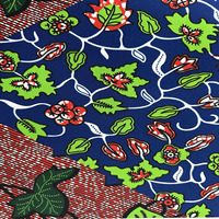 Kain Afrika Ankara 100% Katun Asli dengan Cetakan Lilin Asli Pola Batik untuk Jubah, Kain Pinggang, atau Kemeja