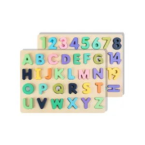 Planche d'alphabet en bois Montessori pour enfants, jouet éducatif pour bébés, écriture à la main, planche Alphabet, 1 pièce