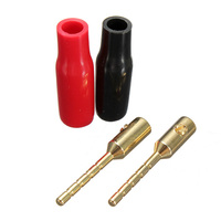 Fiche banane haut de gamme en cuivre pur plaqué or laiton 2mm