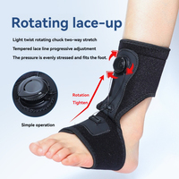 Attelle de cheville en caoutchouc pour pied tombant avec compression et ajustement de l'éversion et de la rotation pour la protection