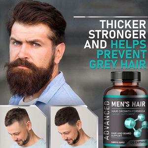 Cápsulas para el cabello clínicamente probadas, suplemento OEM de marca privada para el crecimiento del cabello de los hombres, cápsulas de biotina para cabello más grueso y fuerte - Product Image 3