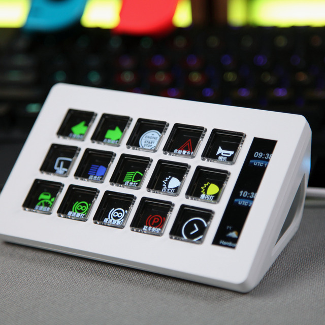 Accept OEM Orders Micropad Stream Controller Stream Deck with 15 Customizable LCD Keys and Monitor Bar