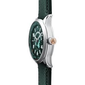 Reloj Mecánico Automático GMT Unisex con Logotipo Personalizado, Cristal de Zafiro, Resistente al Agua 5BAR, Caja de Aleación, Correa de Cuero, Hora Mundial - Product Image 6