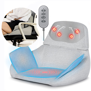 Cojín masajeador portátil Shiatsu para amasar, calentador <span class=keywords><strong>de</strong></span> hojaldre, cojín para silla <span class=keywords><strong>de</strong></span> muslo, vibración <span class=keywords><strong>de</strong></span> calor para asientos <span class=keywords><strong>de</strong></span> coche, masaje corporal - Product Image 1