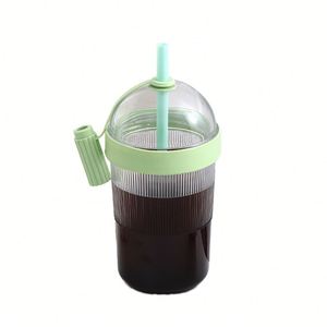 Food Grade Plastic Leakproof Portable Large Capacity Outdoor Travel Coffee Milk Tea Drinking Bottle Straw <b>Cup</b> - Product Image 1