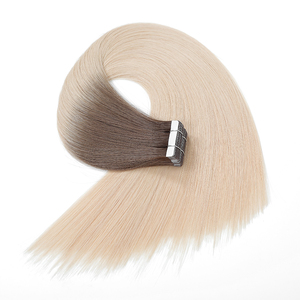 Top europeo di qualità 100g marrone frassino per Ombre biondo platino <span class=keywords><strong>capelli</strong></span> umani grezzi-in extension di colore colorato extension per <span class=keywords><strong>capelli</strong></span> - Product Image 4