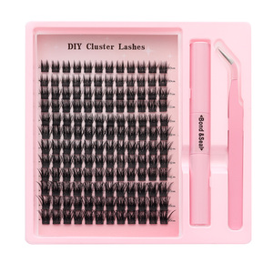 Kit di Extension Ciglia Fai-da-Te per Casa con 168 o 320 Ciuffi Naturali, Etichetta Privata, Ciglia Individuali Pretagliate - Product Image 2